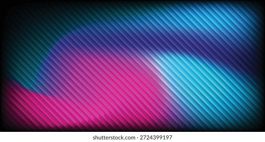 illustration Glass gradient texture with teal and navy ripple pattern and smooth light distortion. dynamic background design