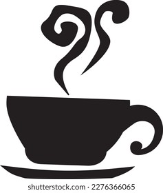 illustration of a glass of hot coffee