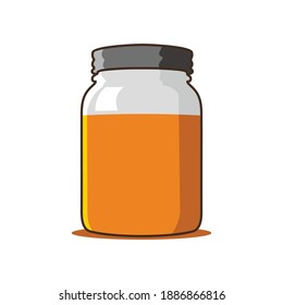 illustration of  glass jar vector design