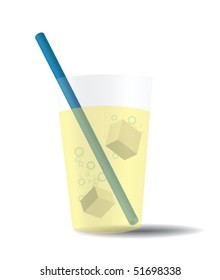 illustration of glass with lemonade