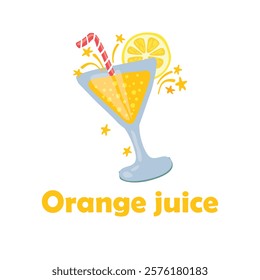 illustration of a glass of orange juice

