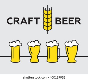 illustration of glasses with beer