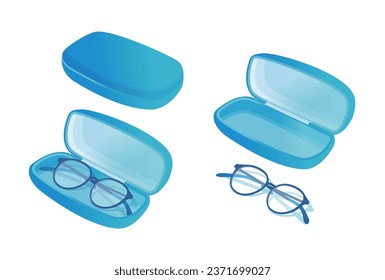 Illustration of glasses case,Vector illustration