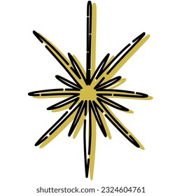 Illustration of glitter with fine bursts of thorns