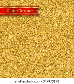 Illustration Glitter Seamless Pattern, Golden Luxury Wallpaper - Vector