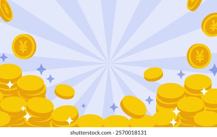 Illustration of Glittering Gold Coins