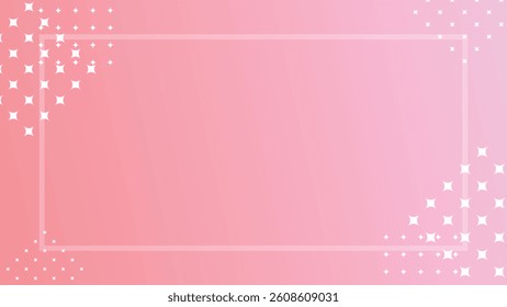 Illustration of a glittering square floating on a gradient background frame.