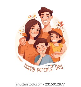 Illustration of Global day of parents or Parent's day. Suitable for Poster, Banners, campaign and greeting card.