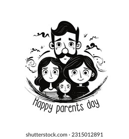 Illustration of Global day of parents or Parent's day. Suitable for Poster, Banners, campaign and greeting card.