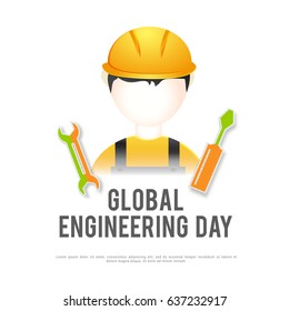 Illustration Of Global Engineering Day.