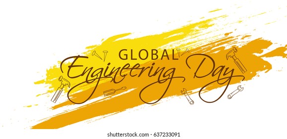 Illustration Of Global Engineering Day.