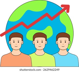 Ilustração da população humana global