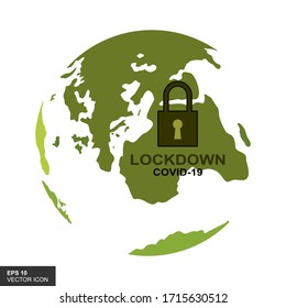 Illustration of Global Lockdown. Vector illustration