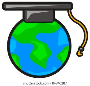illustration of global school