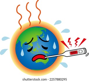 The illustration of global warming