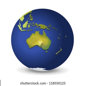 Illustration Of The Globe, Australia