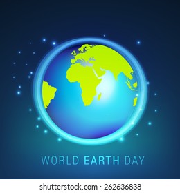 Illustration of globe for earth day.