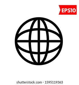 illustration of globe flat icon
