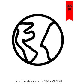 Illustration von Globus-Flachsymbol