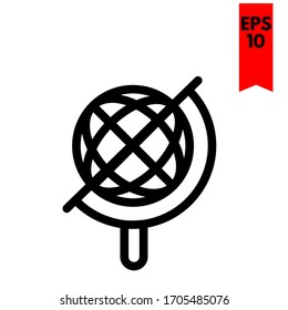 ilustración del icono plano del globo terráqueo
