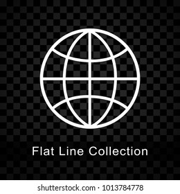 Illustration of globe icon on checkered background