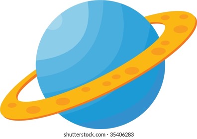 illustration of globe and ring on white