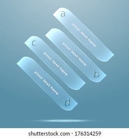 Illustration of glossy infographic elements with background