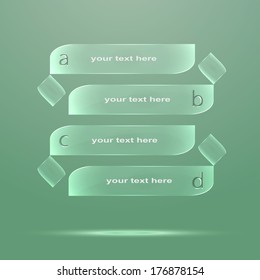 Illustration of glossy infographic elements with background