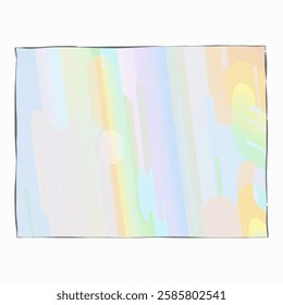 Illustration of a Glossy Rainbow Holographic Sticker – Ideal for creative branding or decor inspiration in modern content.