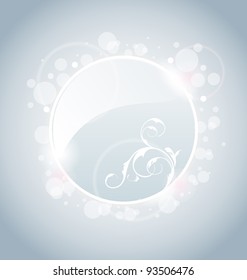 Illustration glossy transparent speech bubble - vector