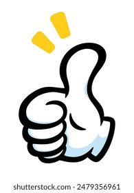 Illustration of a gloved hand in a good pose