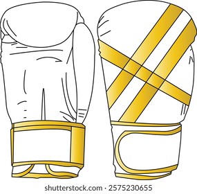 the illustration of the gloves for sport called boxing