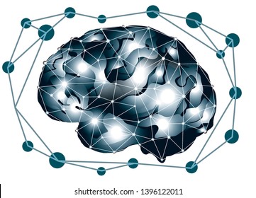 Illustration of a glowing IT artificial brain