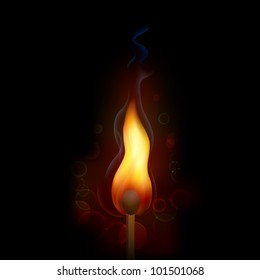 ilustración de la llama de fuego brillante del cerco