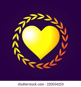 illustration of a glowing heart