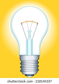 Illustration of the glowing light bulb