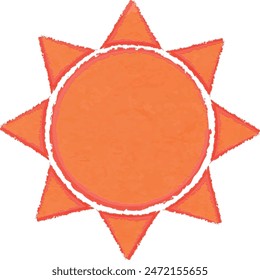 Illustration of a glowing red sun