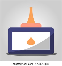 Illustration of glue for paper. Vector illustration of office equipment.
