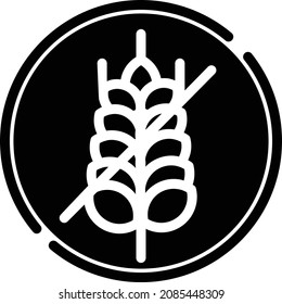 The illustration of gluten free icon vector. Suitable for food and beverages, restaurant bar or cafe.