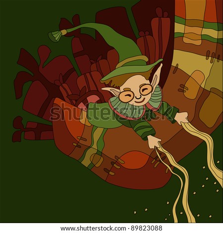 illustration with the gnome on the toe
