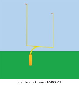 Illustration of a goal post used in American football