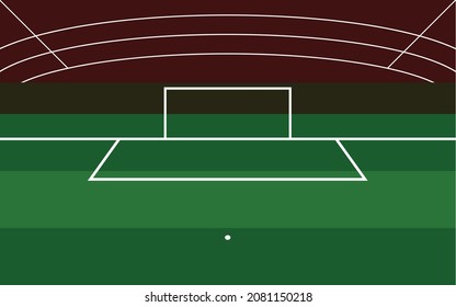 Illustration of a goal in the stadium