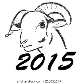 Illustration, goat