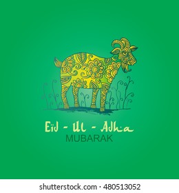 Illustration of Goat for Eid-Ul-Adha