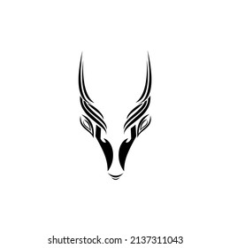 Illustration Goat Head Logo design concept