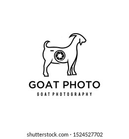 Illustration goat logo icon Photography design vector.