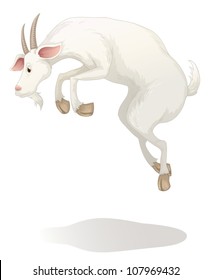 illustration of a goat on a white background
