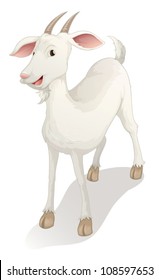 illustration of a goat on a white background