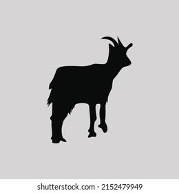 illustration goat silouet for design
