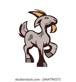 Illustration of goat. Simple gaming vector 